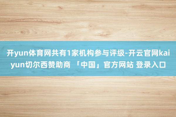 开yun体育网共有1家机构参与评级-开云官网kaiyun切尔西赞助商 「中国」官方网站 登录入口